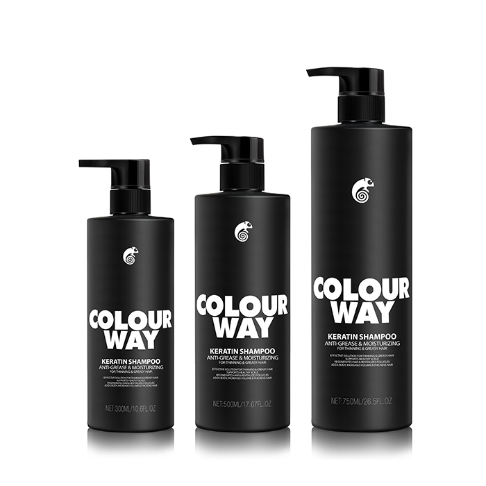 COLOURWAY Anti-Grease & Moisturizing Keratin Shampoo for Thinning & Greasy Hair 