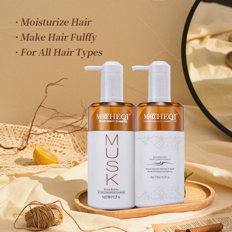 MOCHEQI Private Label Natural Organic Nourishing Moisturizing Smoothing Hair Care Shampoo And Conditioner Set For Salon Use