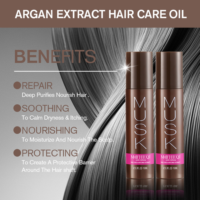 MOCHEQI Private Label Organic Hair Repair Serum Deep Nourishing Smoothing Anti-Frizz Shine Enhancing Treatment For Dry Damaged Hair