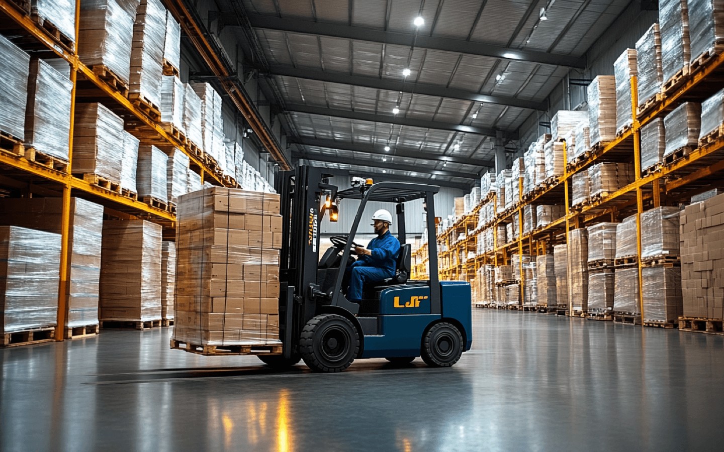 Warehouse storage and forklift logistics